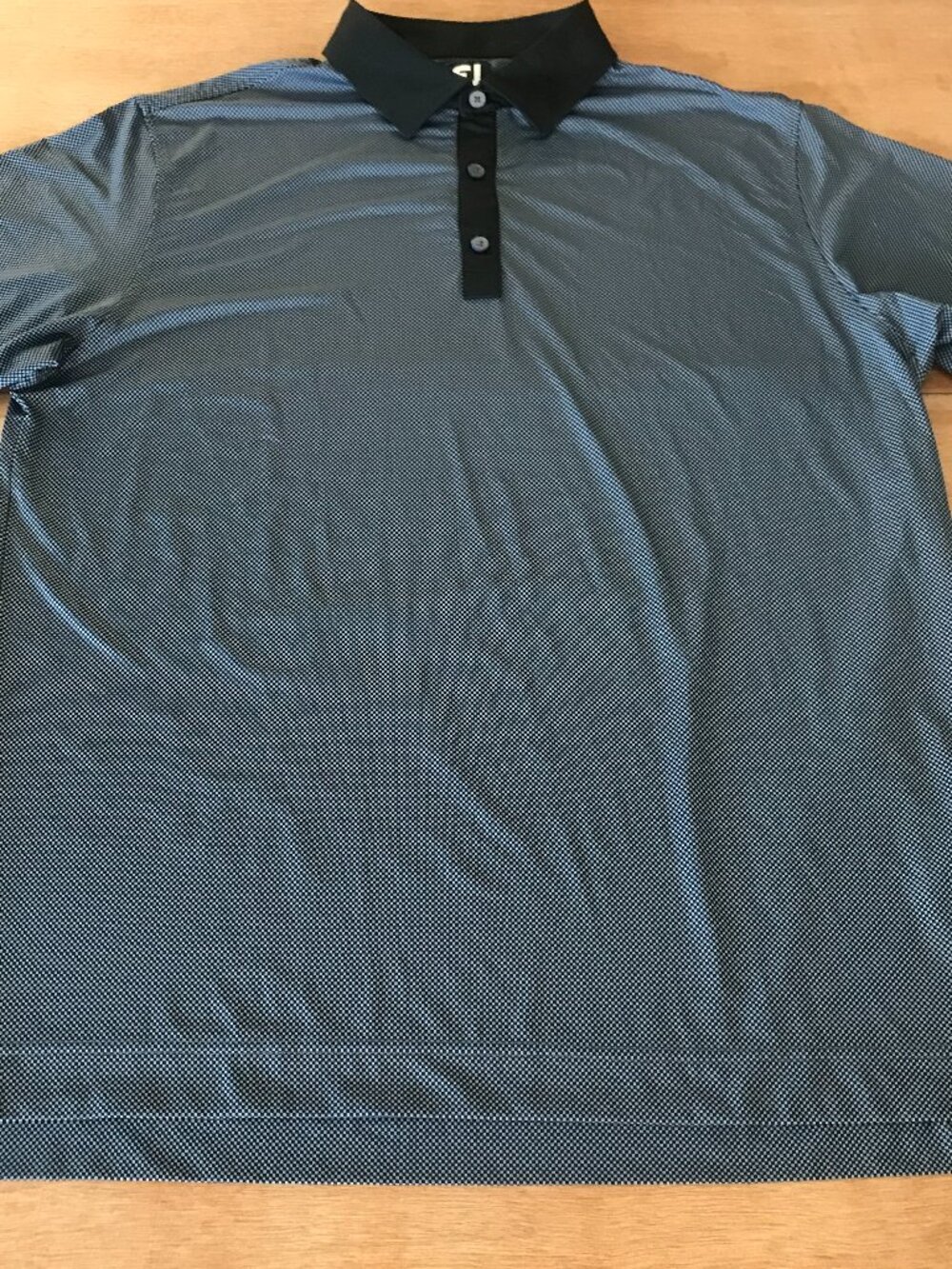 Footjoy Performance Polo Shirt Men L Black Check Plaid Logo Athleisure Golf